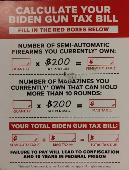 Calculate your Biden gun tax bill