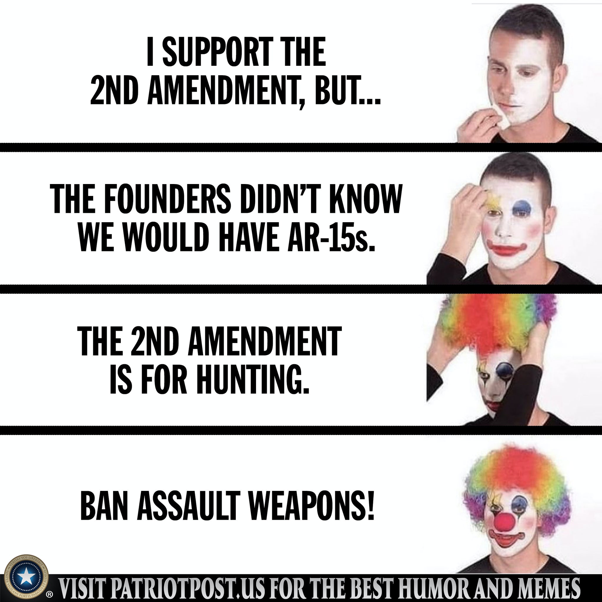 The progression of clown-world logic