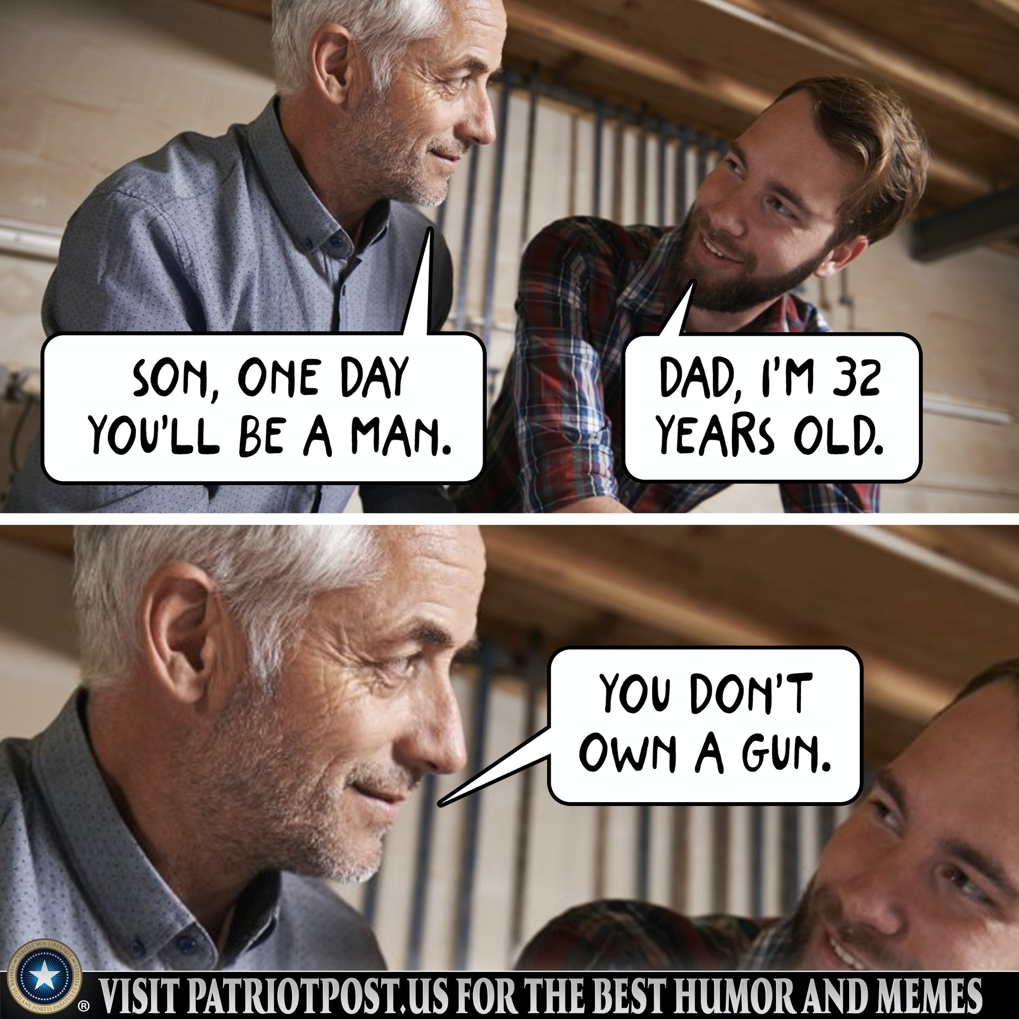One day, son